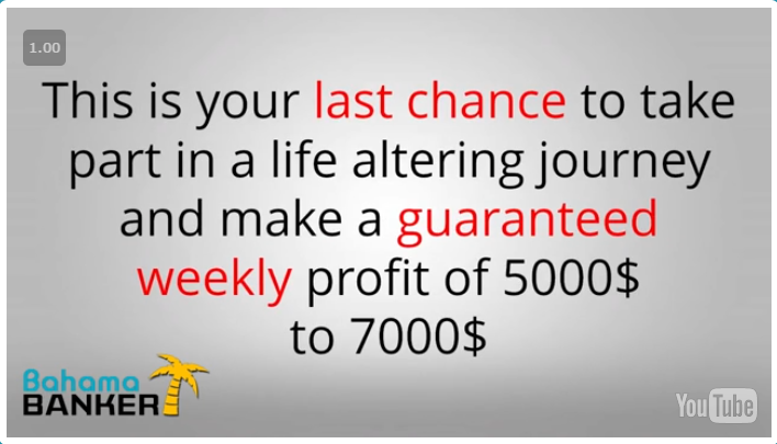 What is Bahama Banker about? A devious scam? - Hi Money Bye Scams