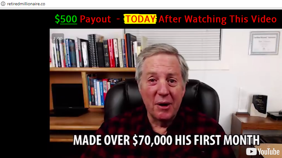 is retired millionaire a scam