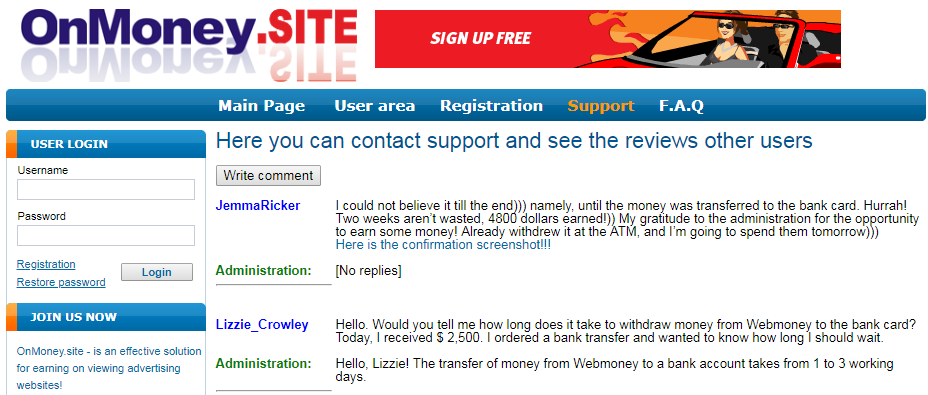 AmMoney.bid and OnMoney.site scam