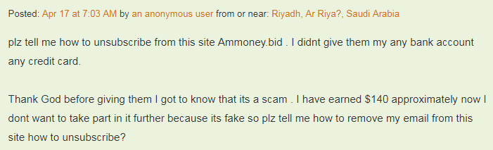 AmMoney.bid and OnMoney.site scam