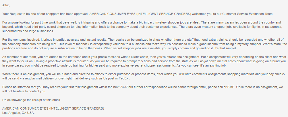 Is American Consumer Eyes a scam?