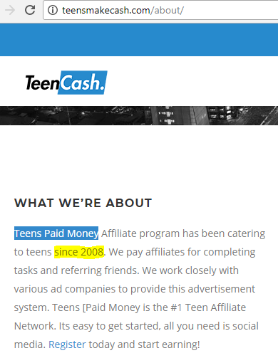 Is Teensmakecash.com a scam?