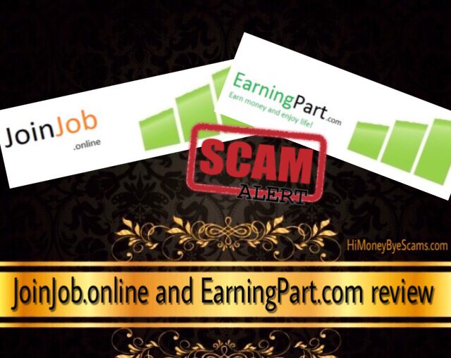 JoinJob.online and EarningPart.com scam