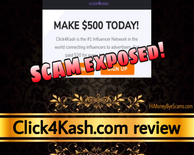 Click4Kash.com scam review