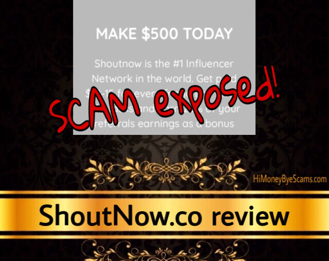 ShoutNow.co scam review