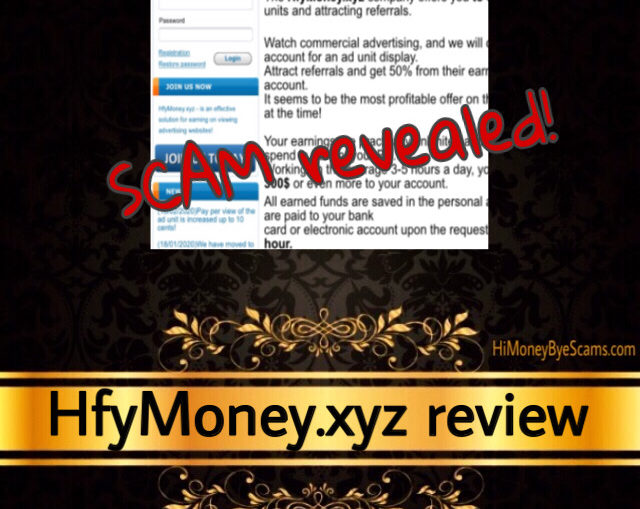 HfyMoney.xyz review scam