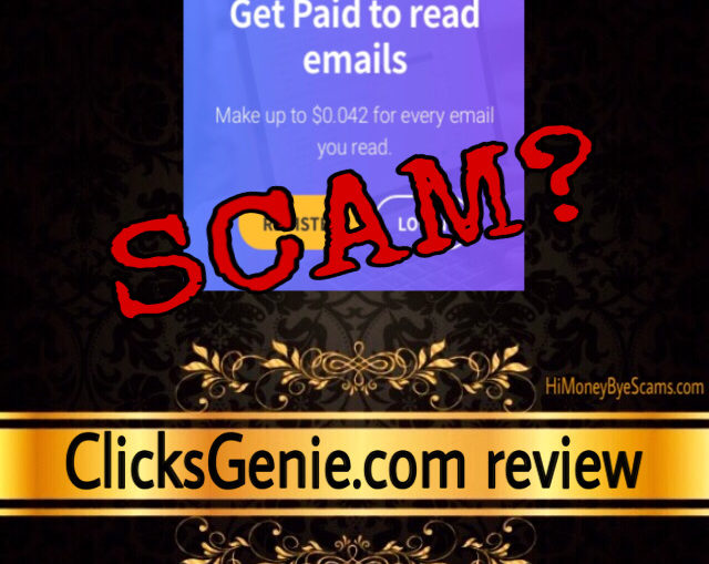 ClicksGenie.com review scam