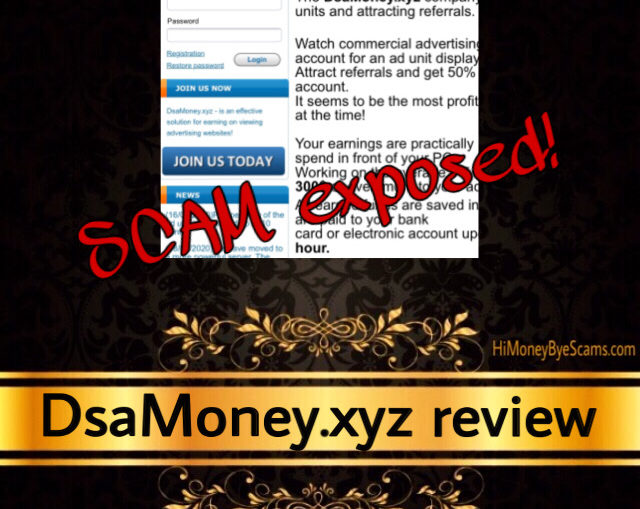 DsaMoney.xyz scam review