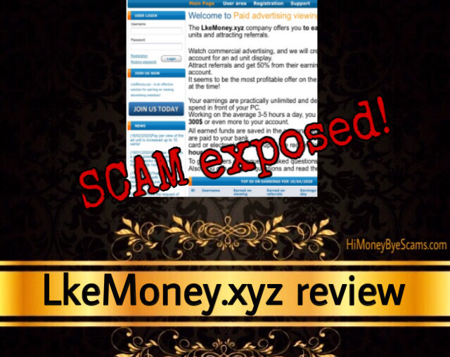 LkeMoney.xyz scam review