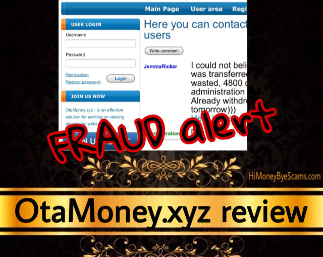OtaMoney.xyz review scam