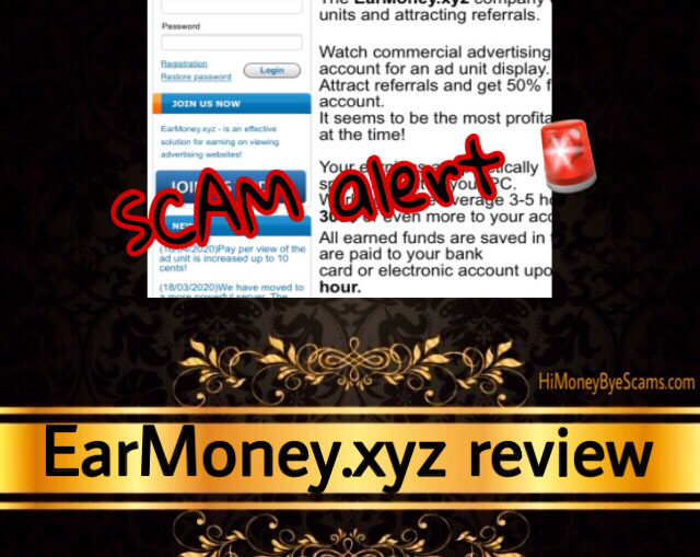 EarMoney.xyz scam review