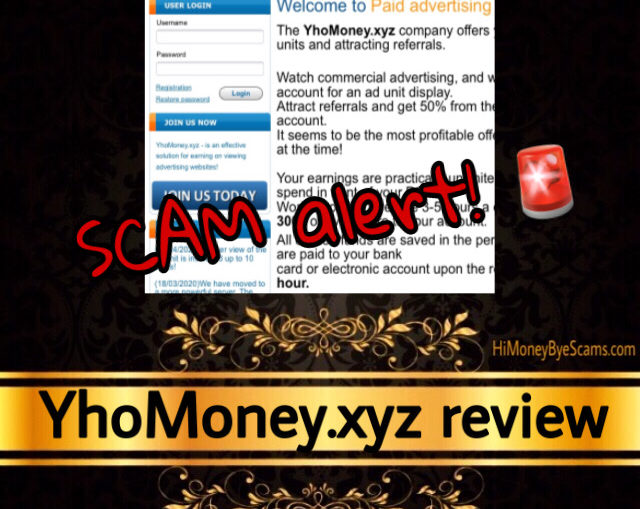 YhoMoney.xyz review scam