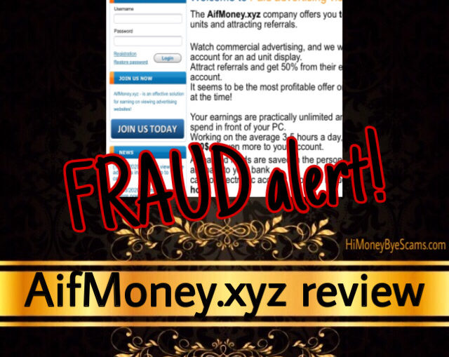 AifMoney.xyz review scam