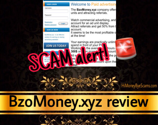 BzoMoney.xyz review scam