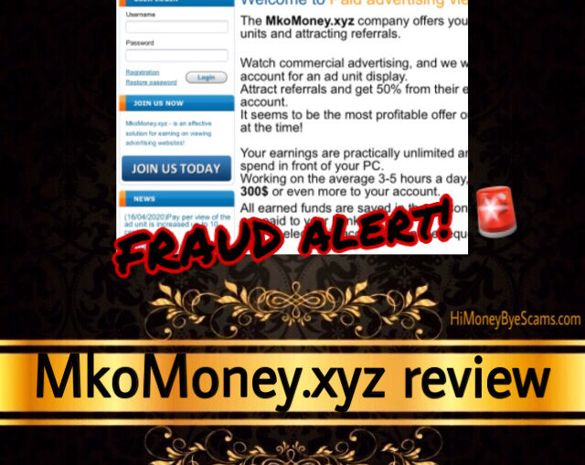 MkoMoney.xyz review scam