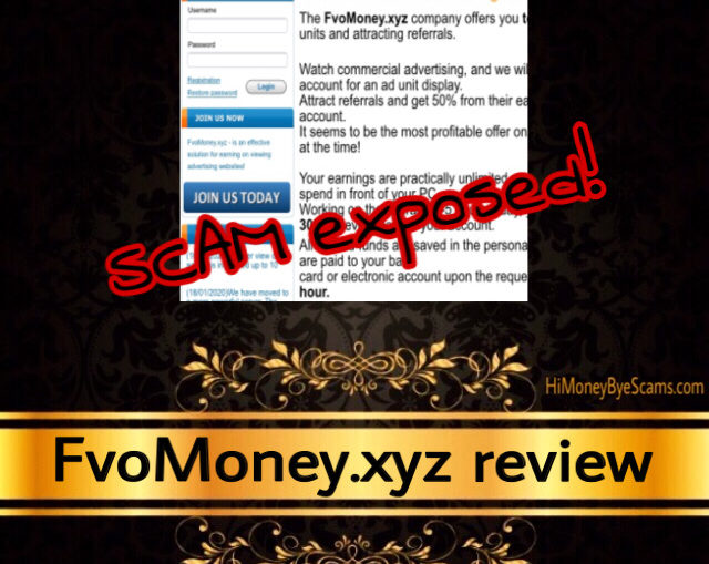 FvoMoney.xyz scam review