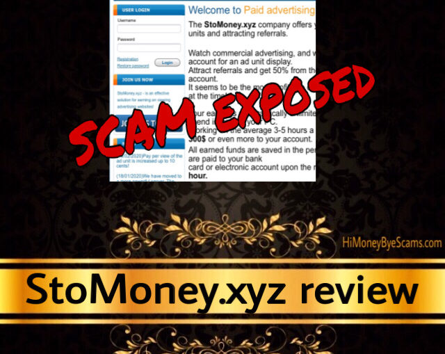 StoMoney.xyz scam review