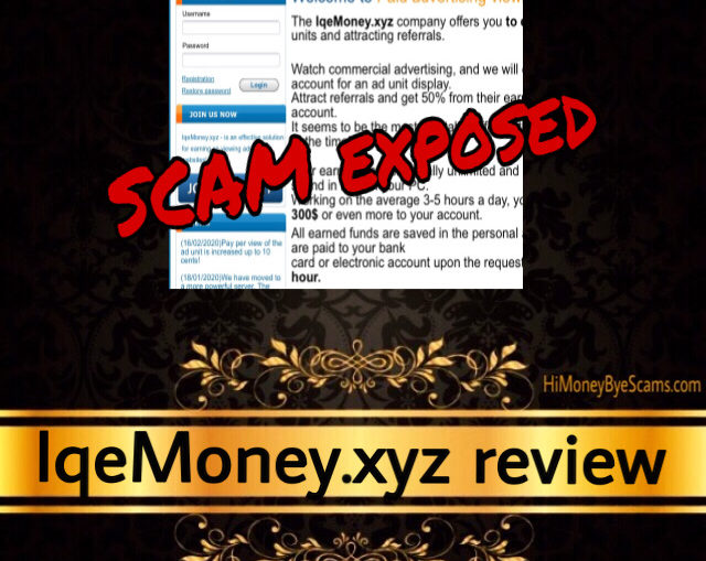 IqeMoney.xyz scam review