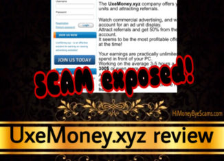 UxeMoney.xyz review scam