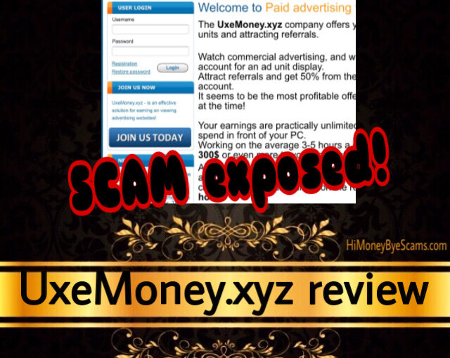 UxeMoney.xyz review scam