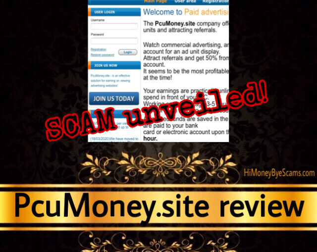 PcuMoney.site review scam