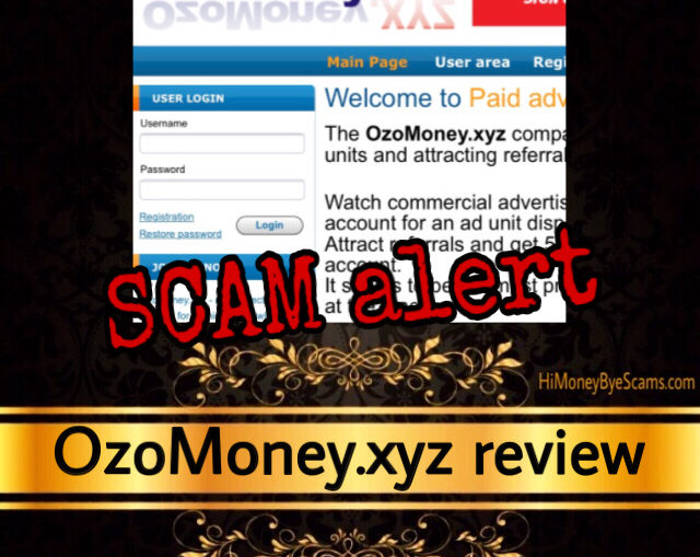 OzoMoney,xyz review scam