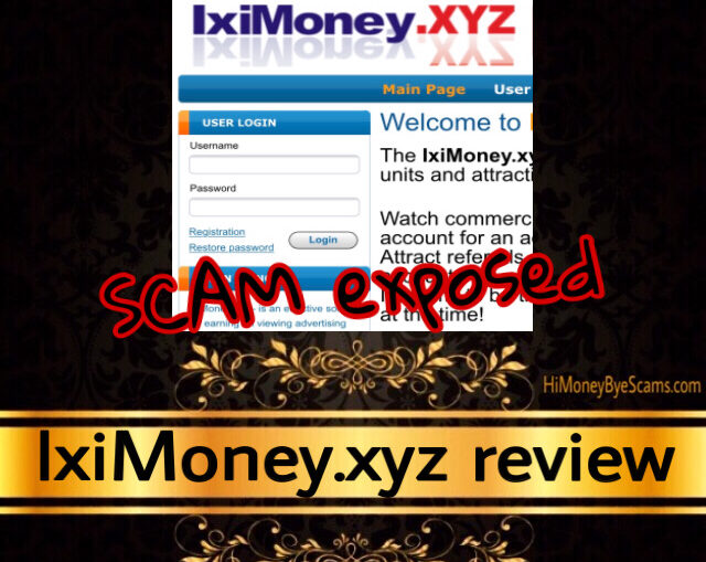 IxiMoney.xyz review scam
