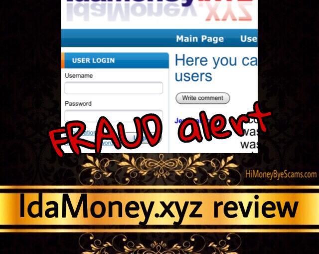 IdaMoney,xyz review scam