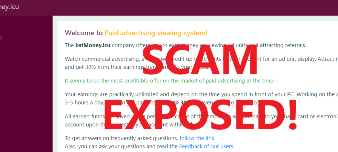 BstMoney.icu review scam