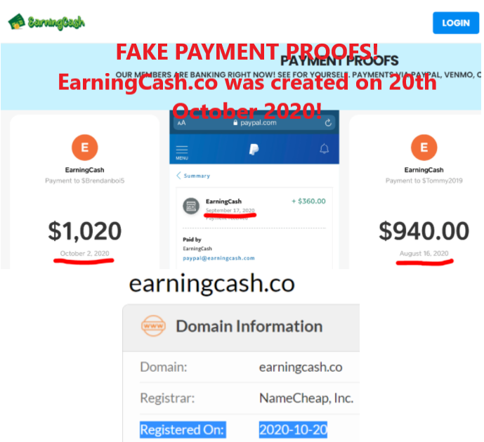 EarningCash review fake