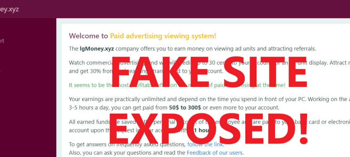 LgMoney.xyz review scam