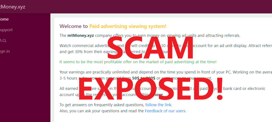 MtMoney.xyz review scam