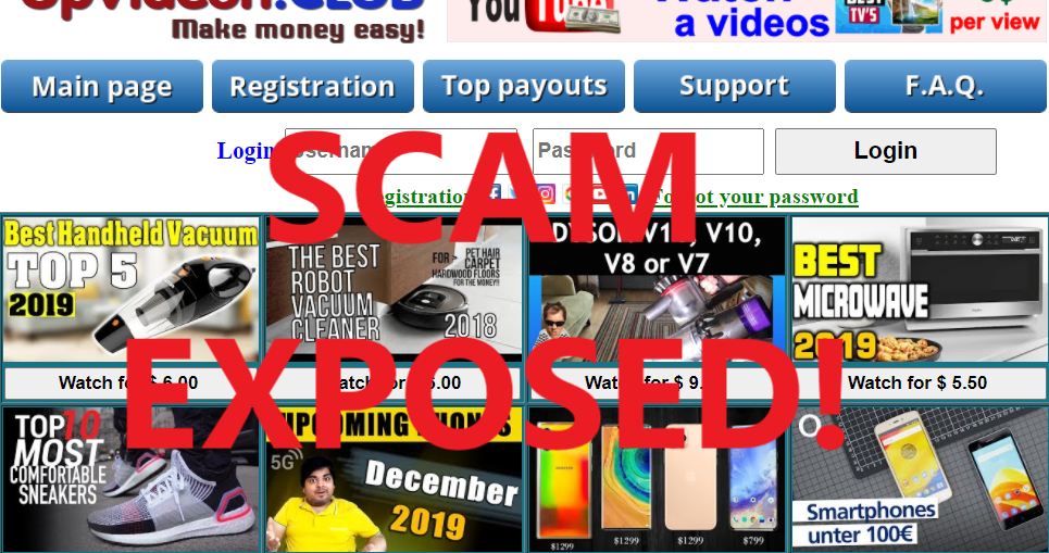 UpVideon.club review scam