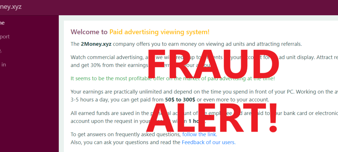 2Money.xyz review scam