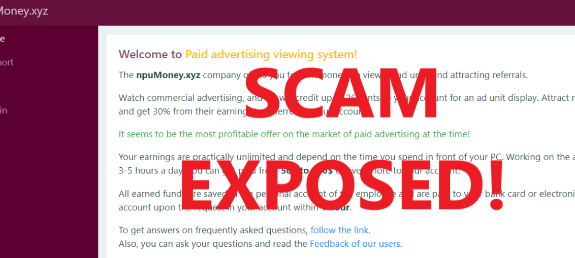 NpuMoney.xyz review scam