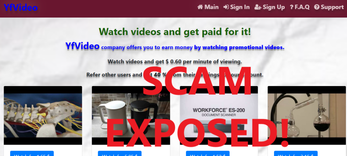 YfVideo.xyz review scam