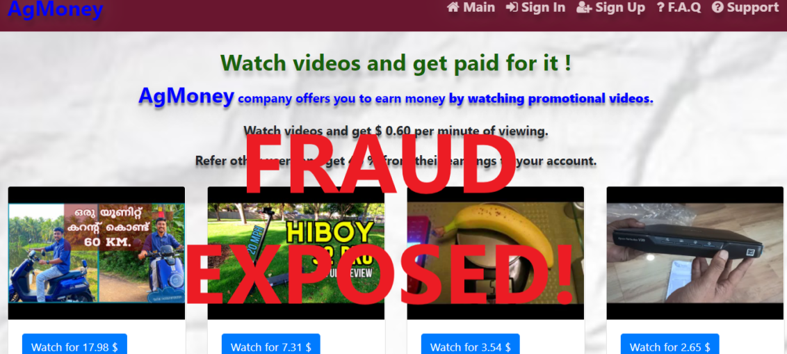 AgMoney.xyz review scam
