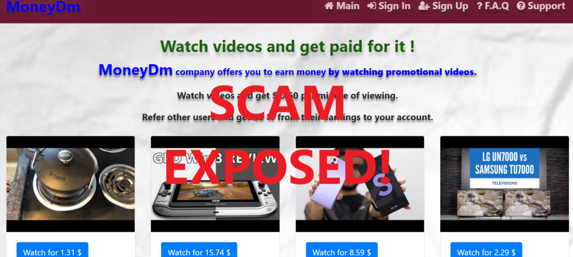 MoneyDm.xyz review scam