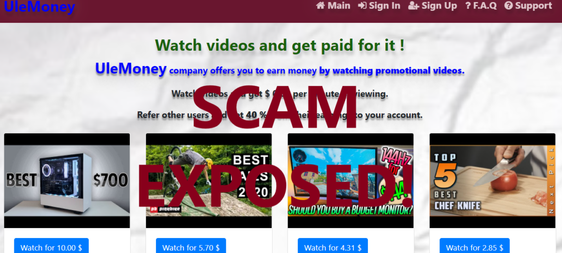 UleMoney.xyz review scam
