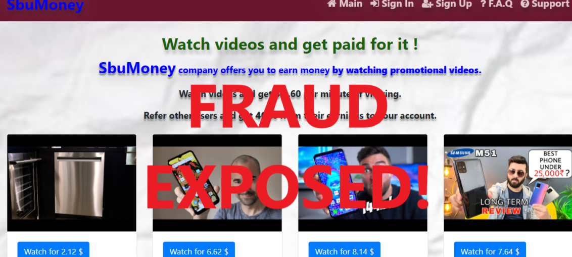 SbuMoney.xyz review scam