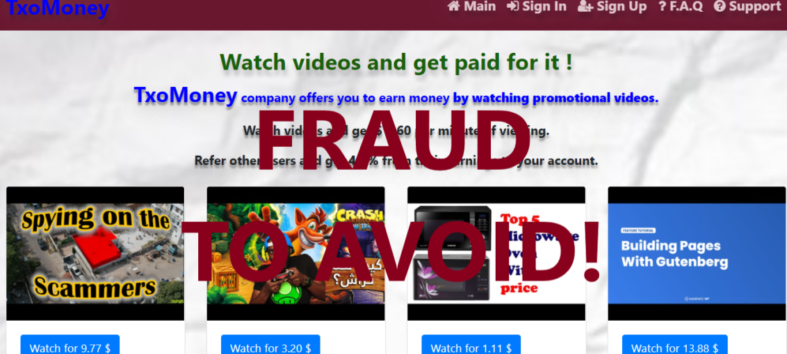 TxoMoney.xyz review scam