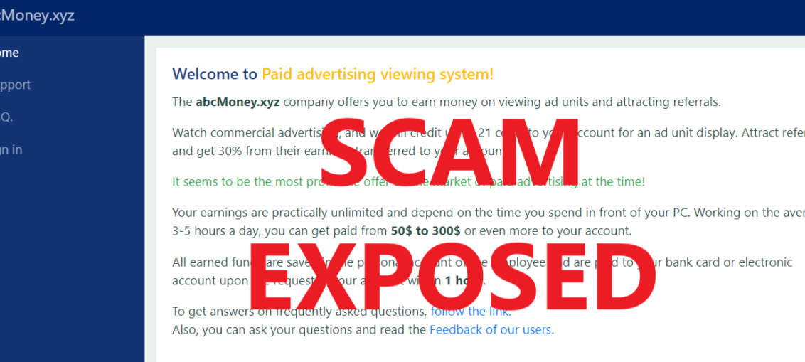 AbcMoney.xyz review scam