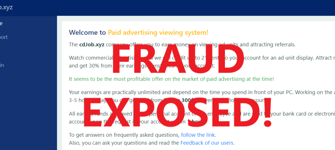 CdJob.xyz review scam