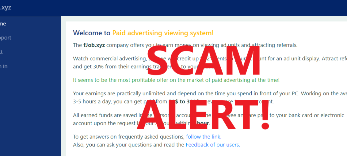 FJob.xyz review scam