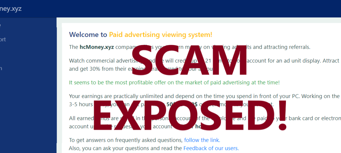 HcMoney.xyz review scam