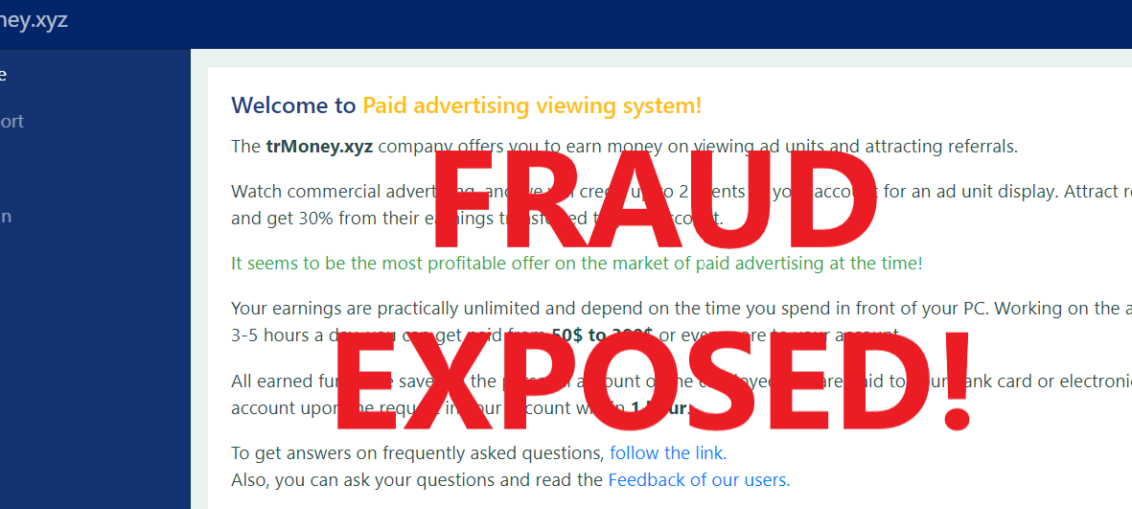 TrMoney.xyz review scam