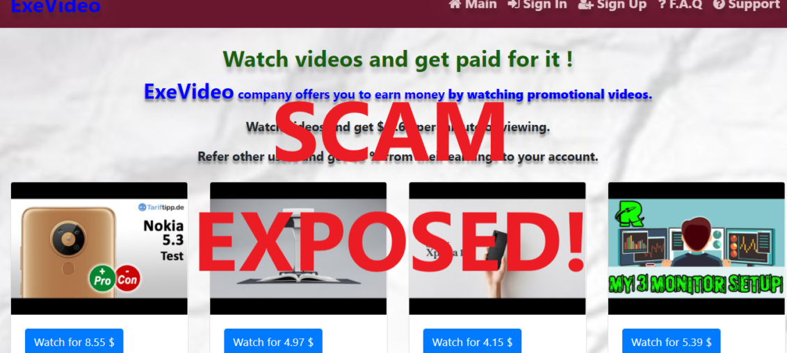 ExeVideo.xyz review scam