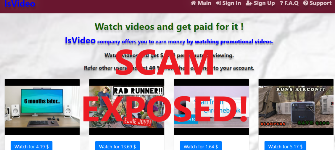 IsVideo.xyz review scam