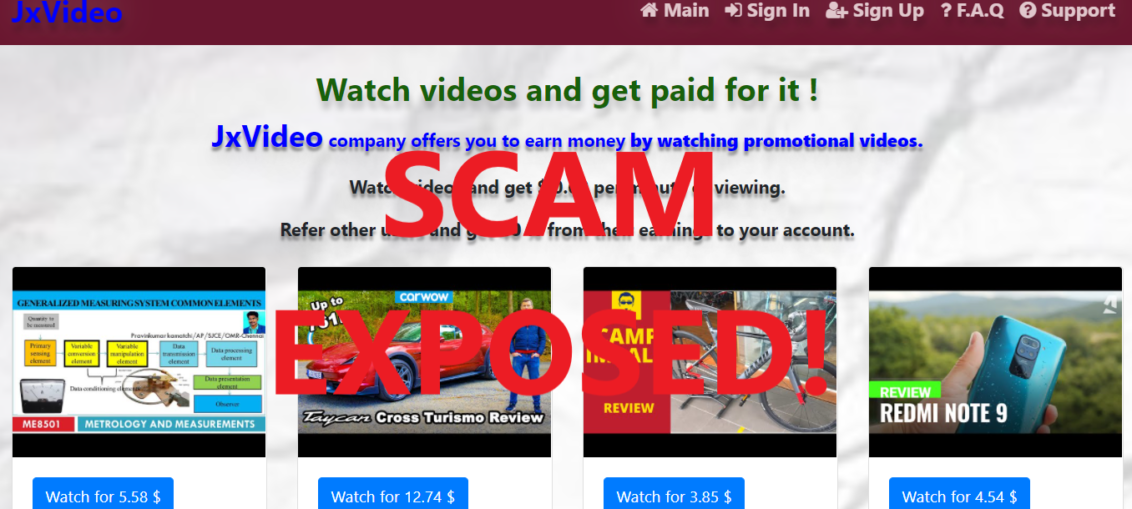 JxVideo.xyz review scam