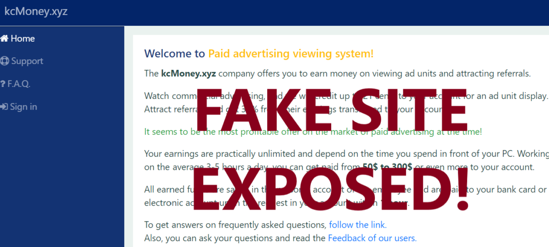 KcMoney.xyz review scam
